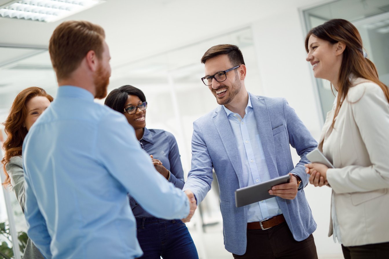 Business people shaking hands