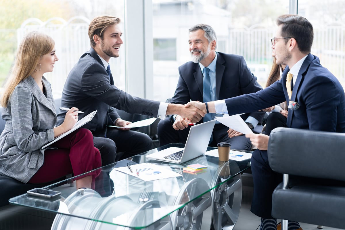 Business People Shaking Hands, Finishing up a Meeting. Handshake. Business Concept.